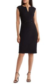 London Times Buckle Waist Sheath Dress at Nordstrom Rack